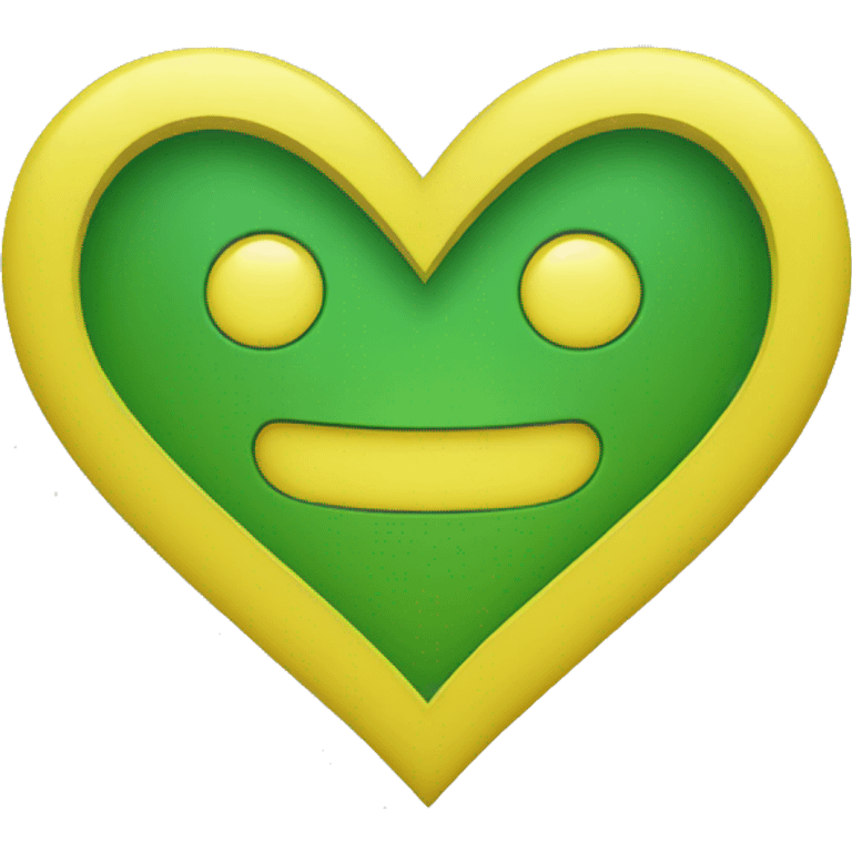 Yellow and green heart emoji