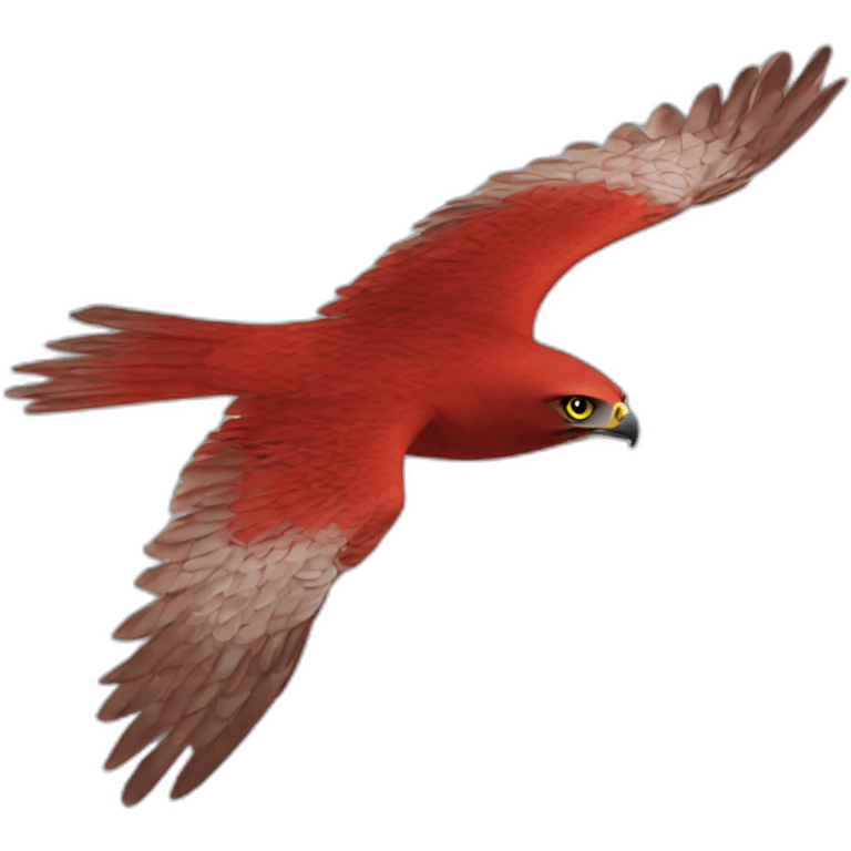 the red falcon is flying emoji