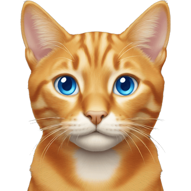 Orange tabby with blue coloured eyes emoji