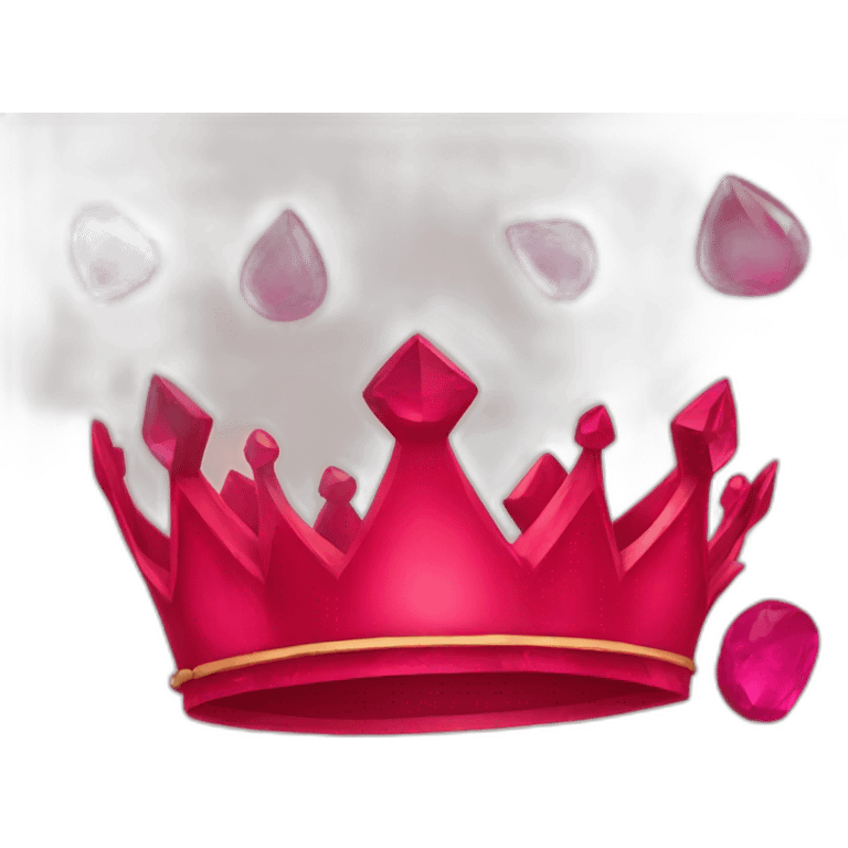 Red ruby crown emoji