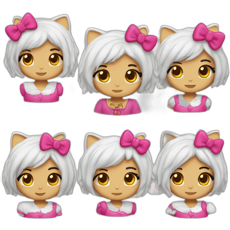 Bianca hello kitty emoji