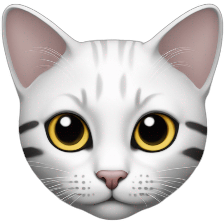 Gato blanco y negro emoji