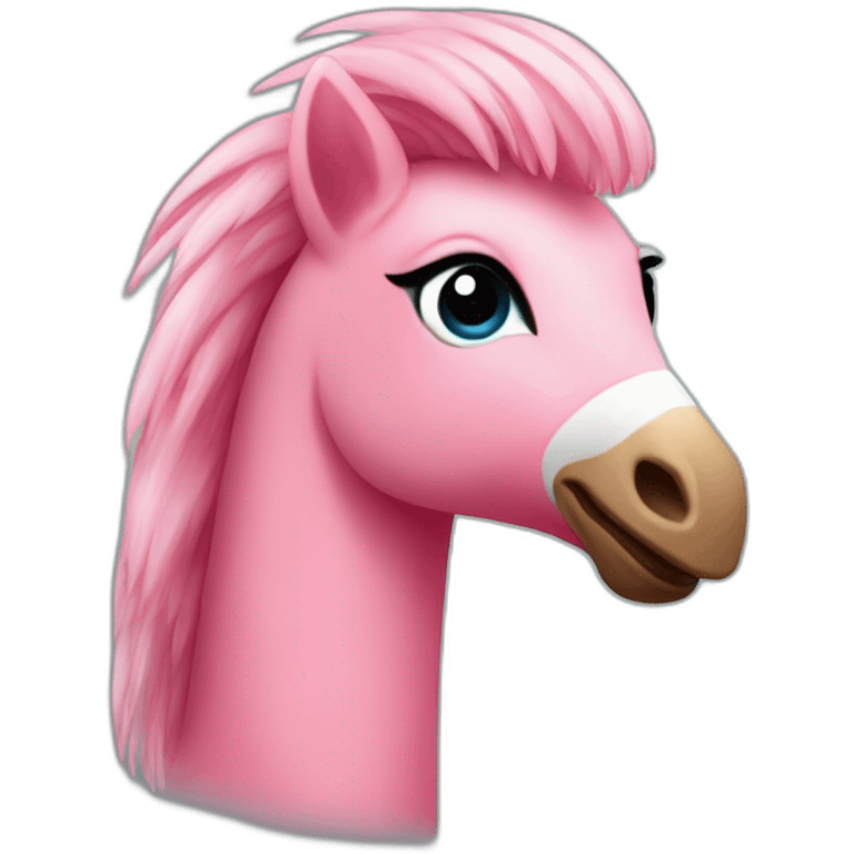 flamant-rose poney emoji