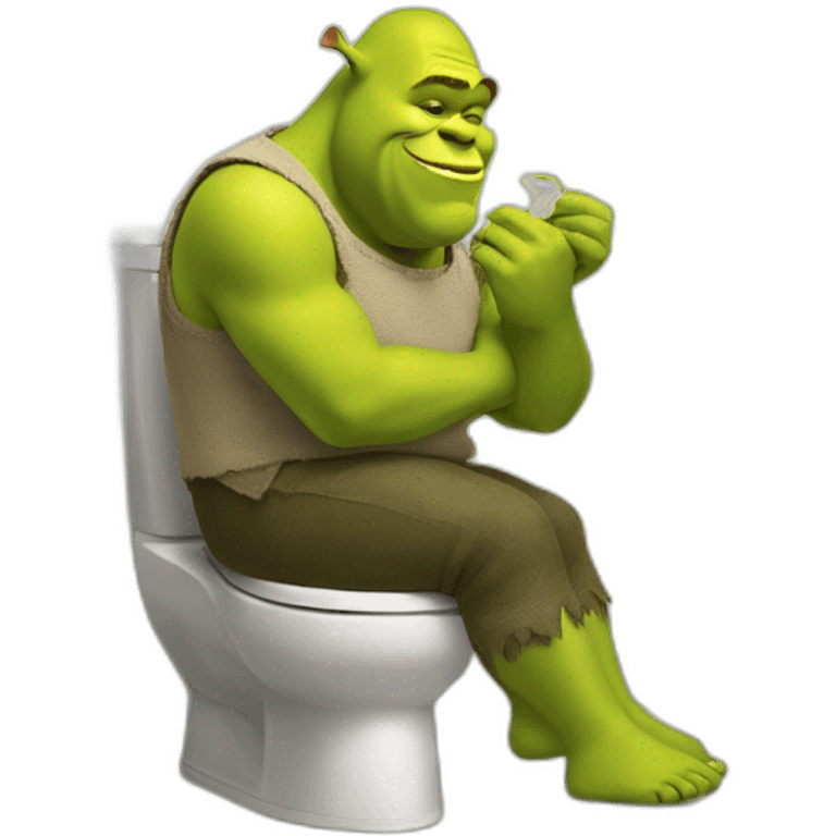 Shrek au toilette emoji