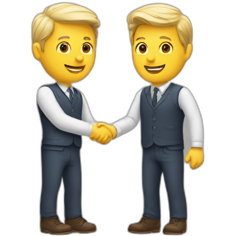 two white guys shaking hands emoji