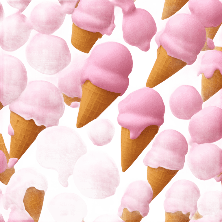 light pink ice cream  emoji