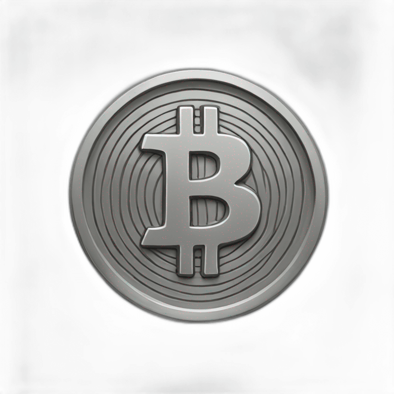 gray bitcoin coin retro emoji