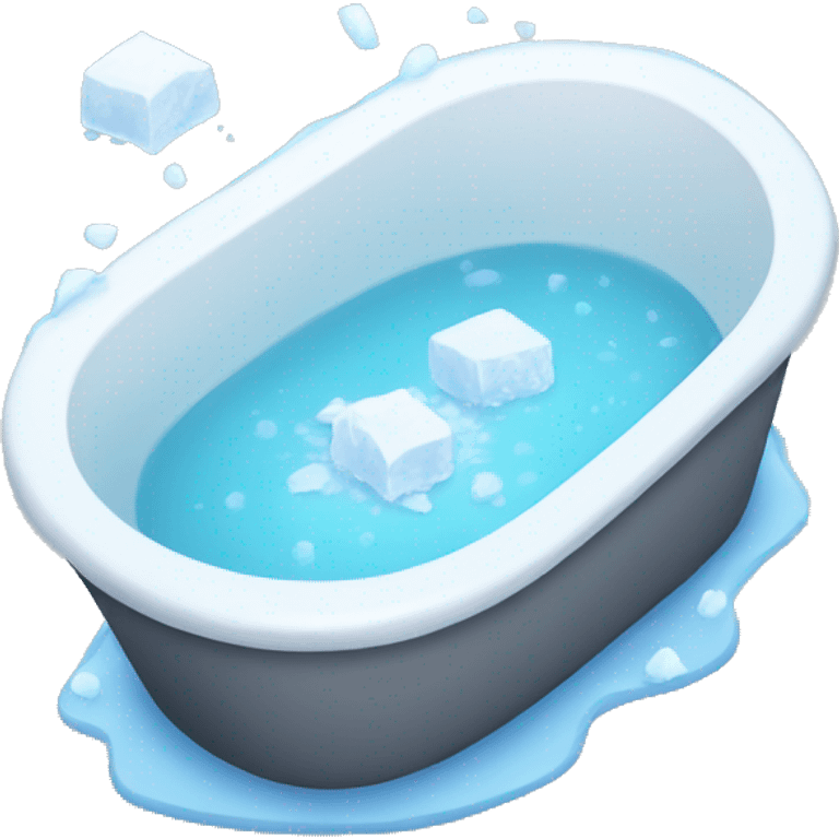 bath with ice   emoji