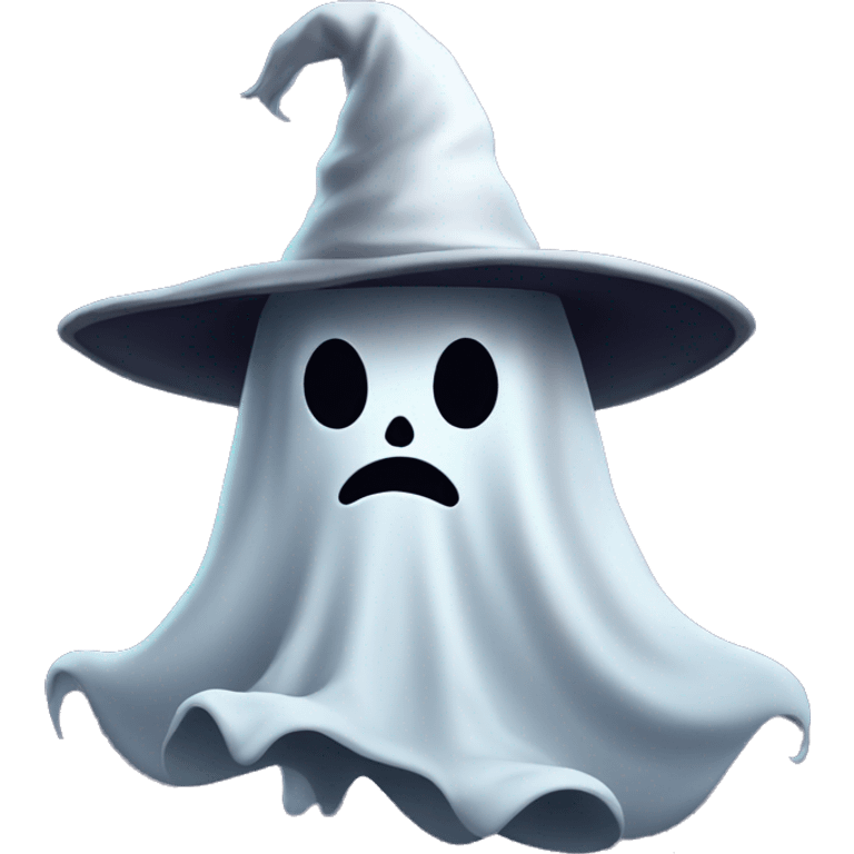 ghost with a witch hat emoji