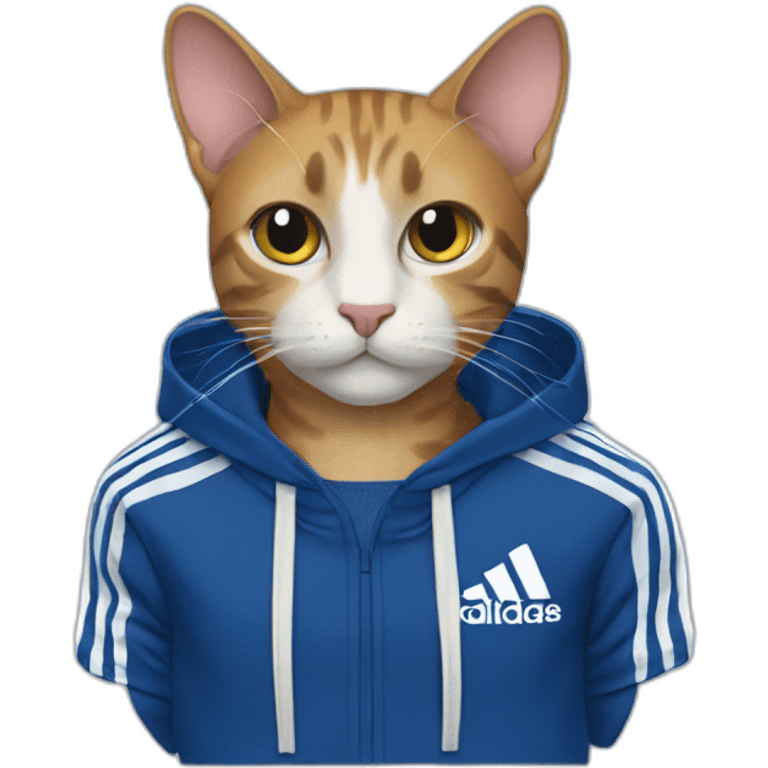 Cat in adidas track suits emoji