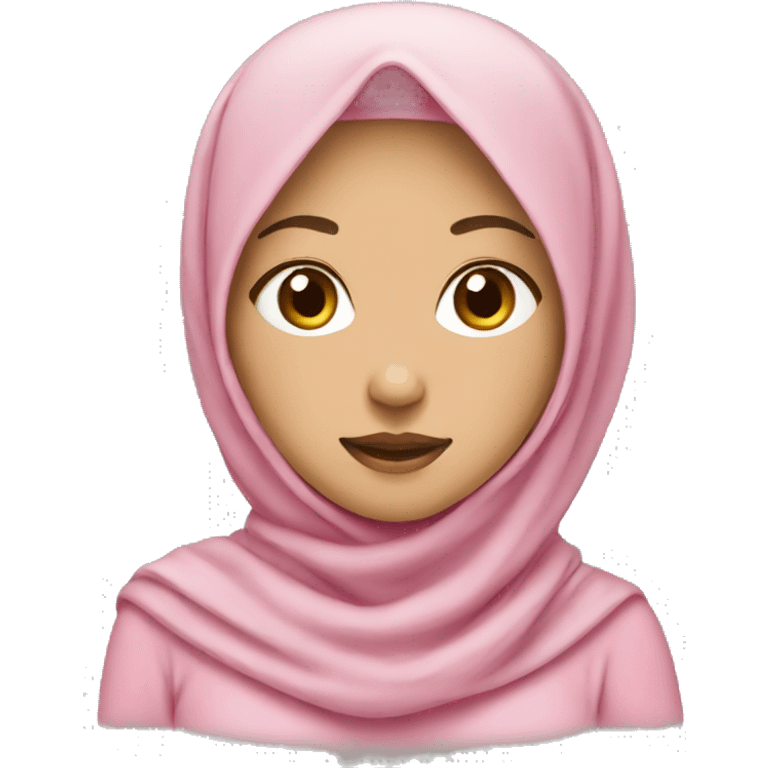 Light skinned asian girl with pink hijab emoji