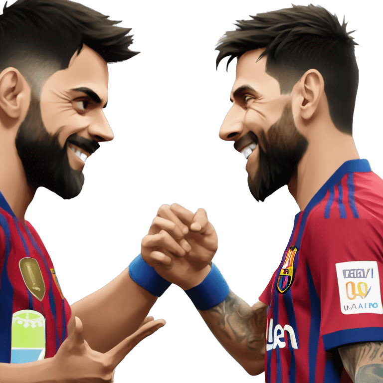 Virat kohli meet Messi ￼ emoji