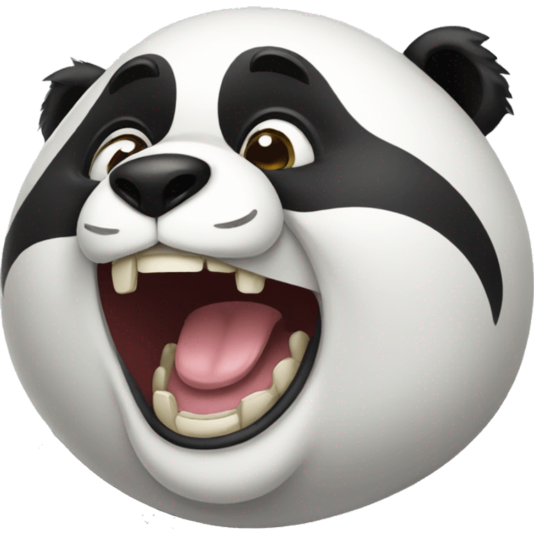 Laughing panda emoji