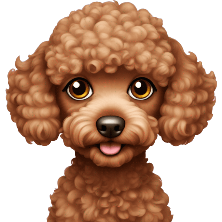 Medium brown Toy Poodle emoji