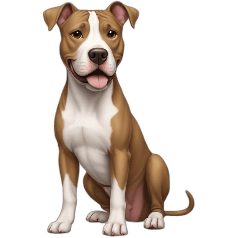 Dog-american-pit-bull-terrier-full-body emoji