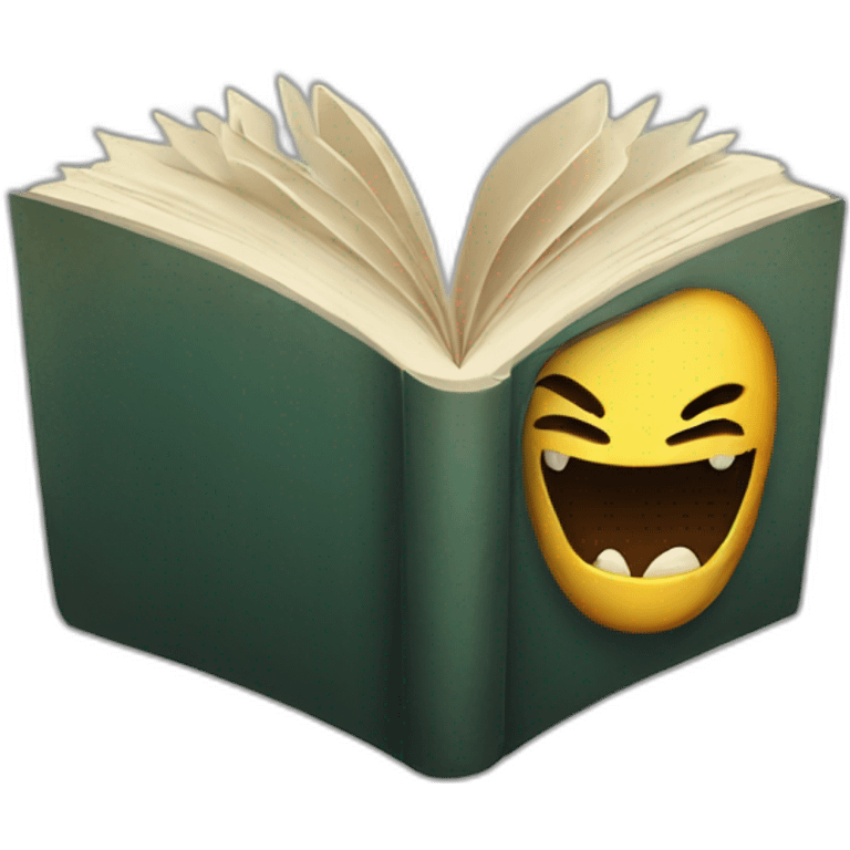 Evil books with teeth emoji