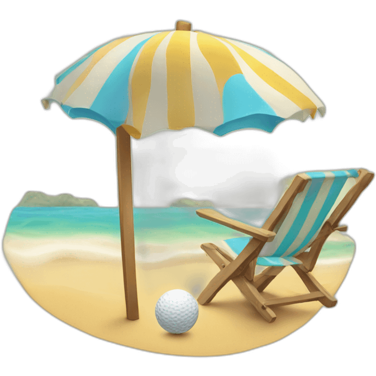 Golf and beach emoji