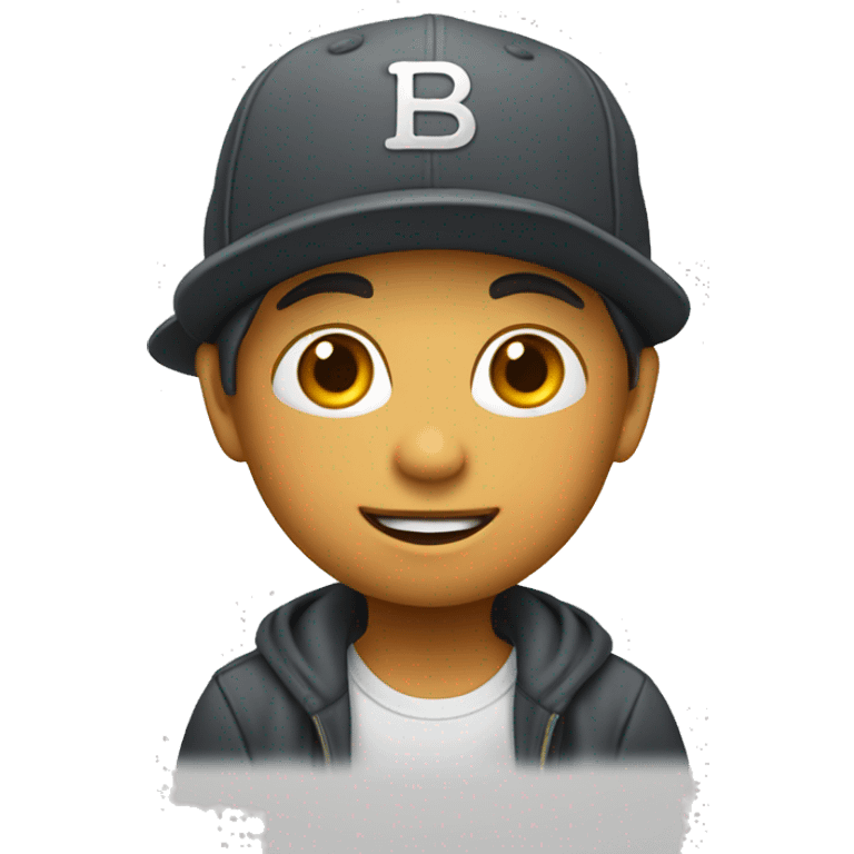 Niño con gorra emoji