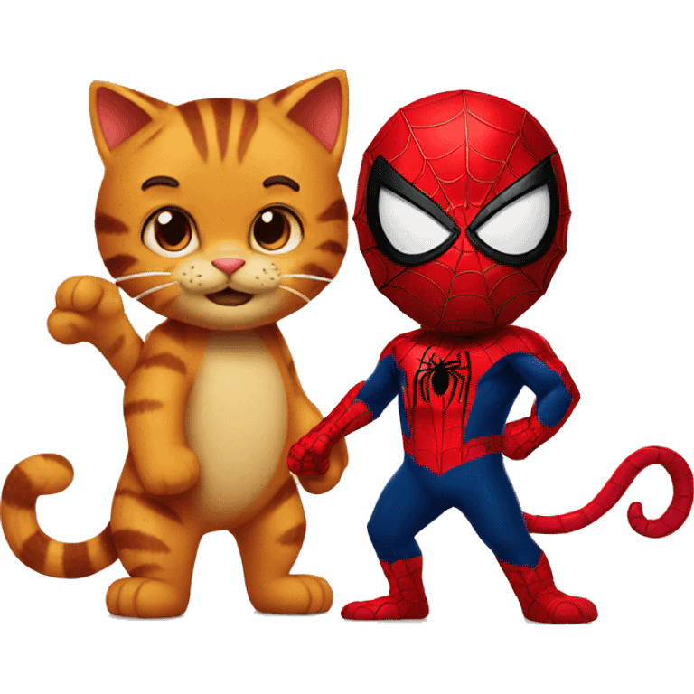 Garfield and Spiderman emoji