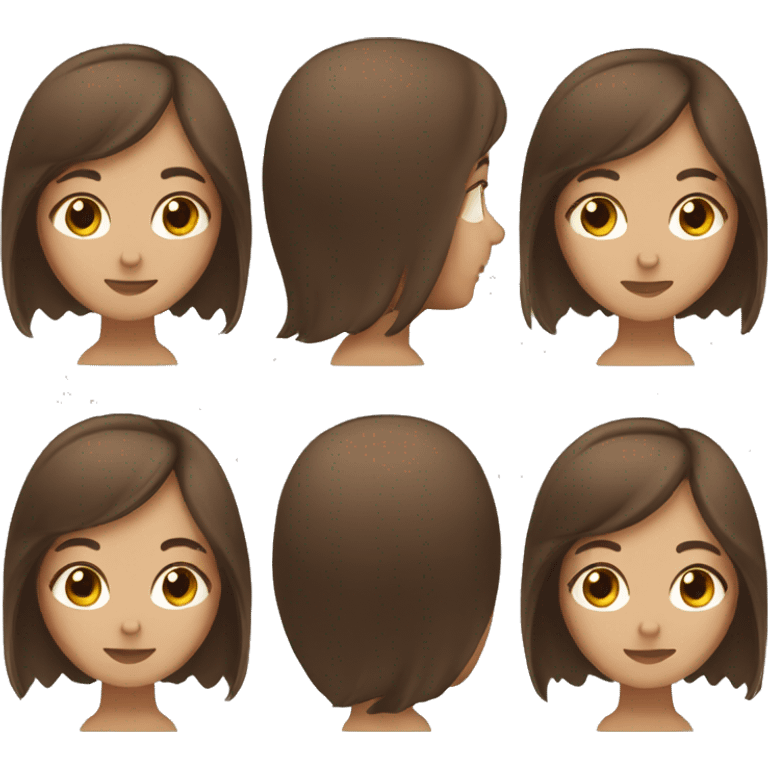 brown hair girl emoji