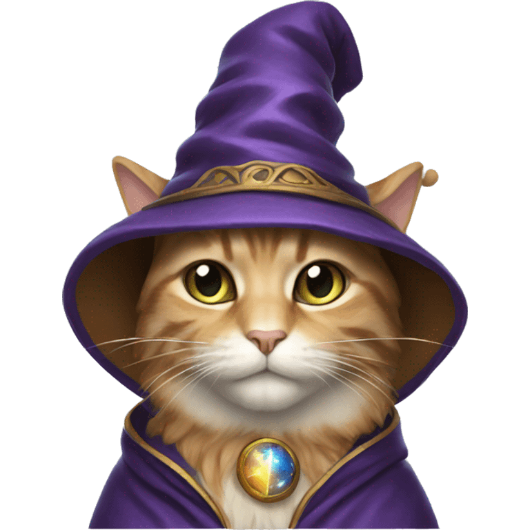 realistic wizard cat  emoji