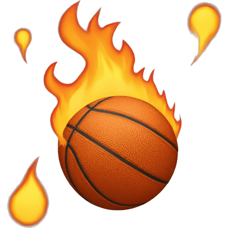 Basketball on fire  emoji