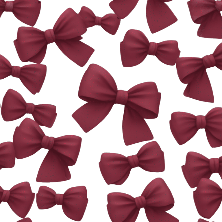 Burgundy bow emoji