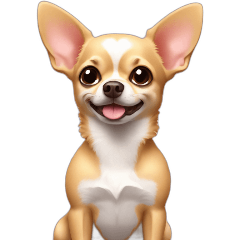 Chihuahua with so many hearts emoji