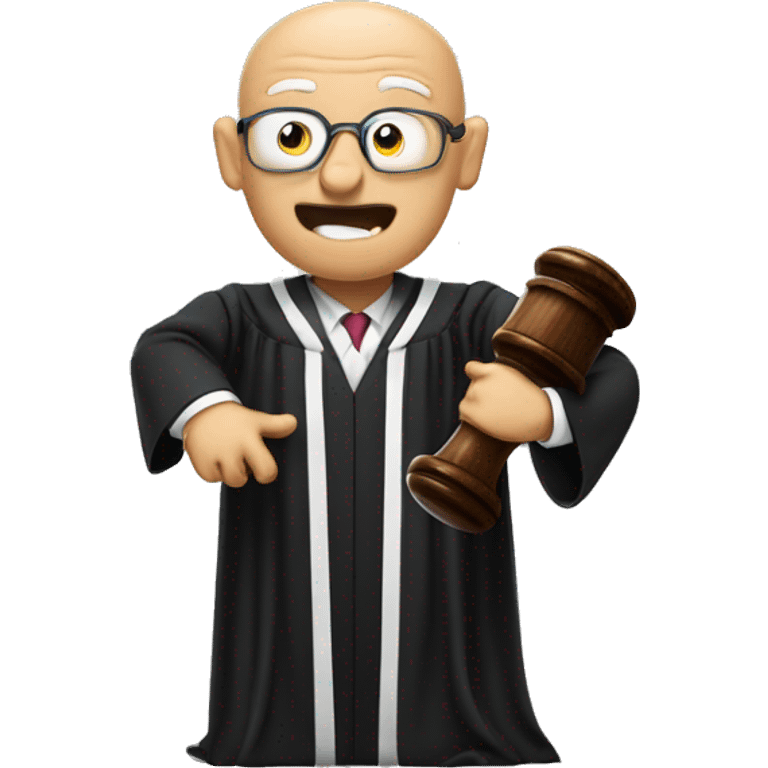 surprised judge with gavel emoji