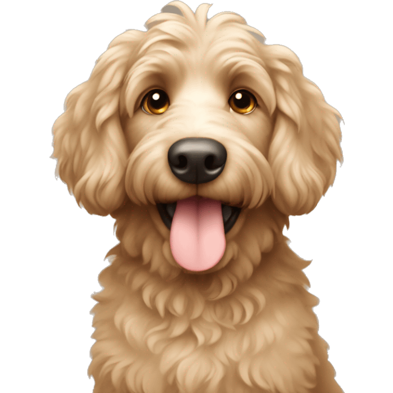 Aussie Doodle Dog Tan color emoji