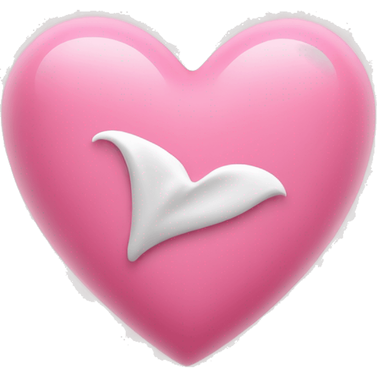 Pink heart with white seal emoji