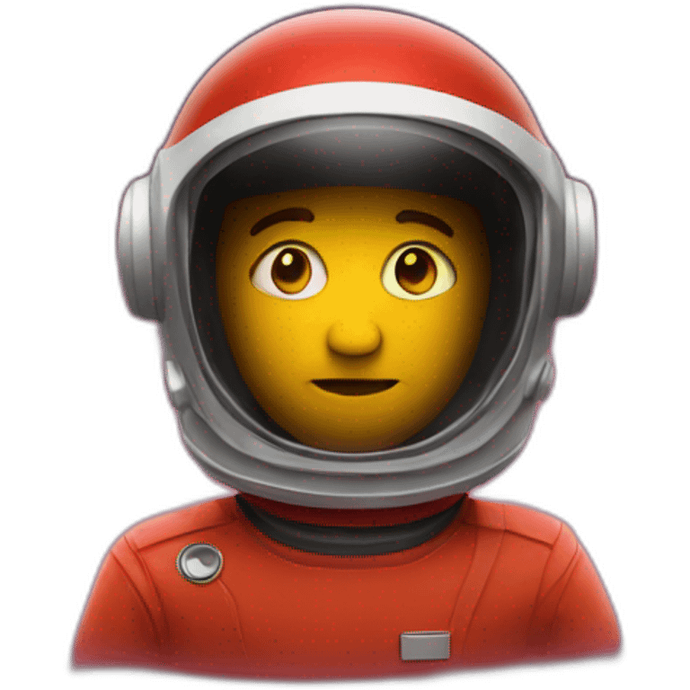 MAN IN A SPACE HELMET RED LIGHT emoji