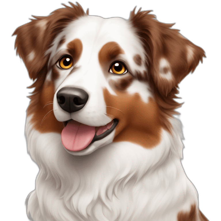 White Australian Shepherd Red merle emoji