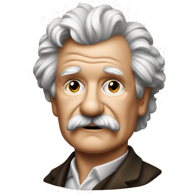 Mark Twain with a dice emoji