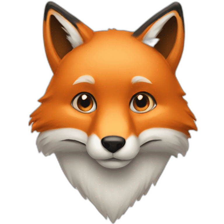 A fox thats half snowman emoji