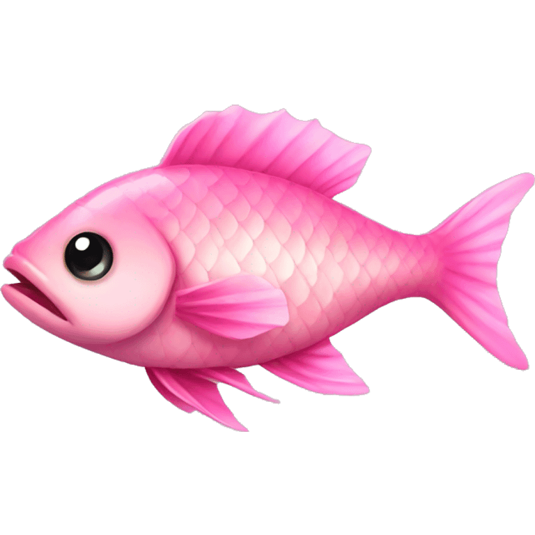 fish with pink bow emoji