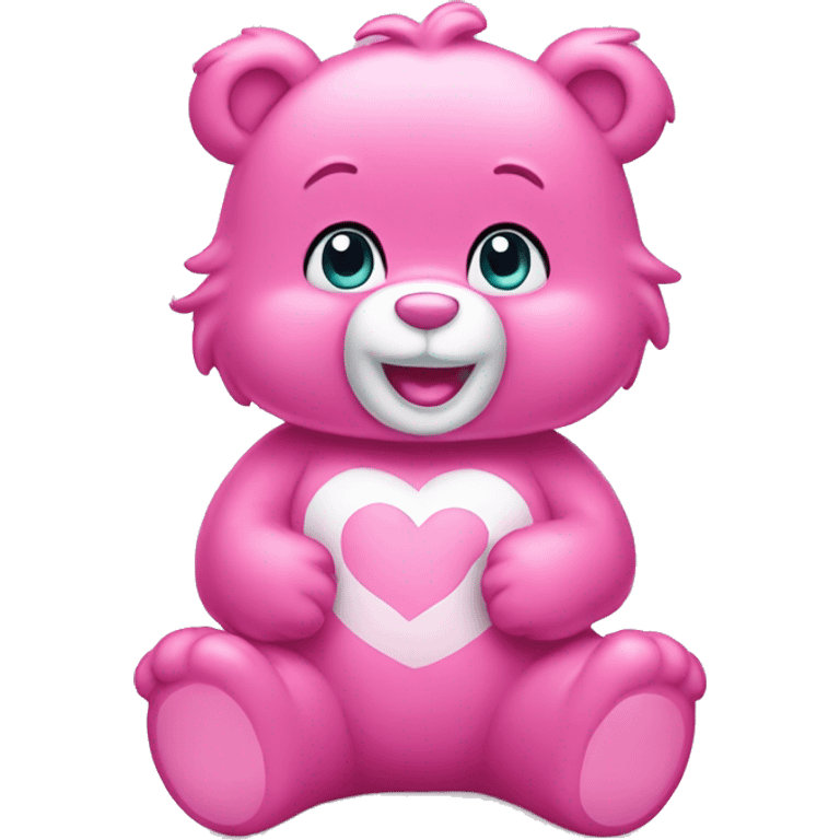 Pink care bear emoji