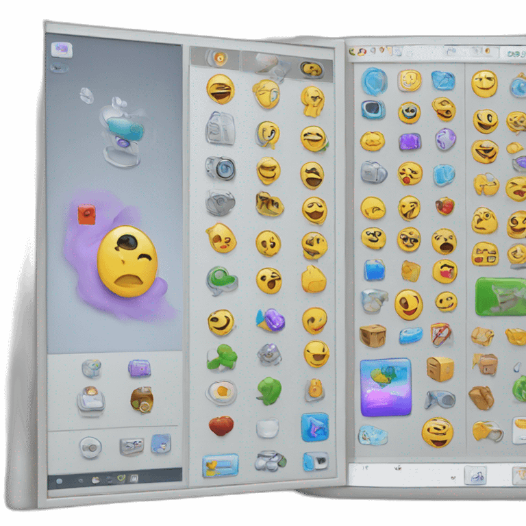 Touchscreen with graphics emoji