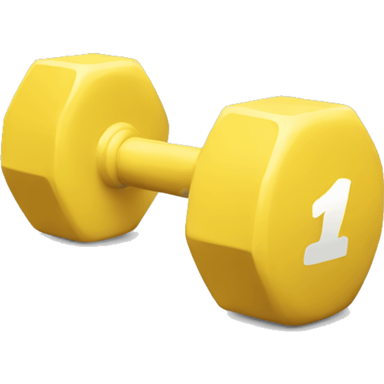 LIGHT YELLOW dumbell emoji