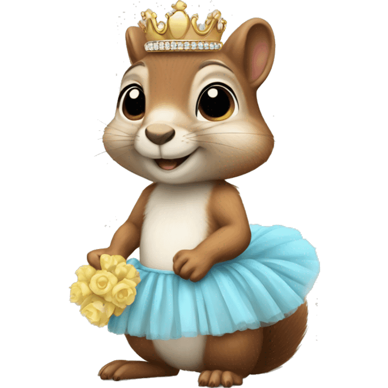 Squirrel with tutu and tiara  emoji