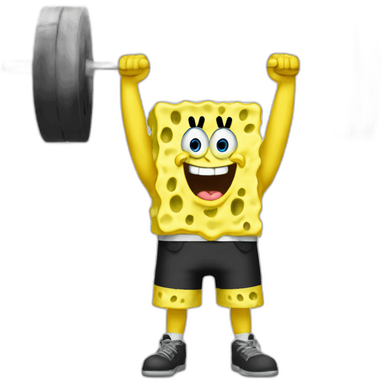 Sponge Bob gym bro emoji