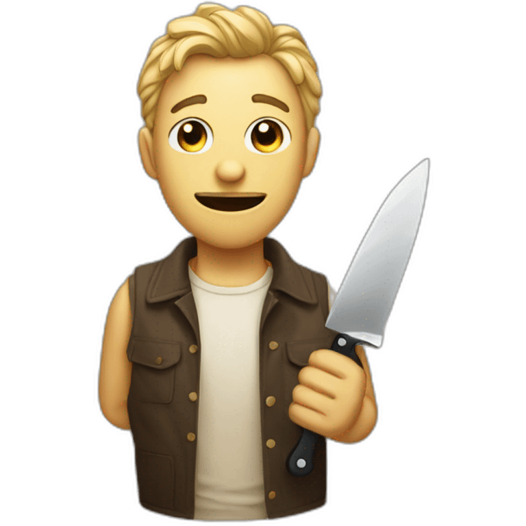 A psychopath whit knife emoji