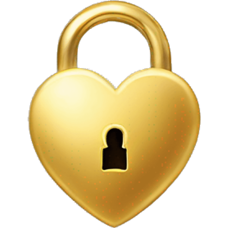 Heart with gold lock  emoji