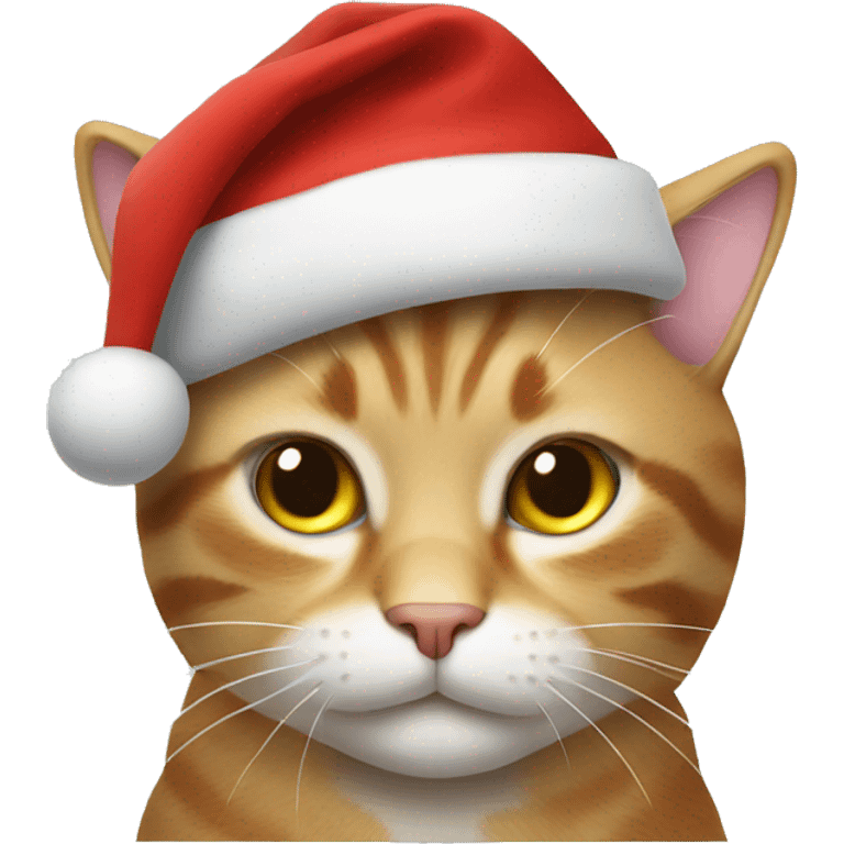 Cat with Christmas hat emoji