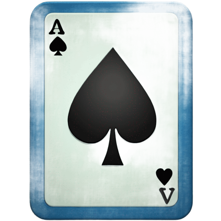 Ace of spades card in blue color emoji