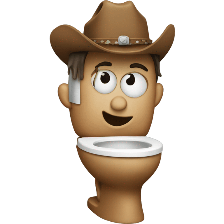 cowboy emoji coming out of a toilet  emoji