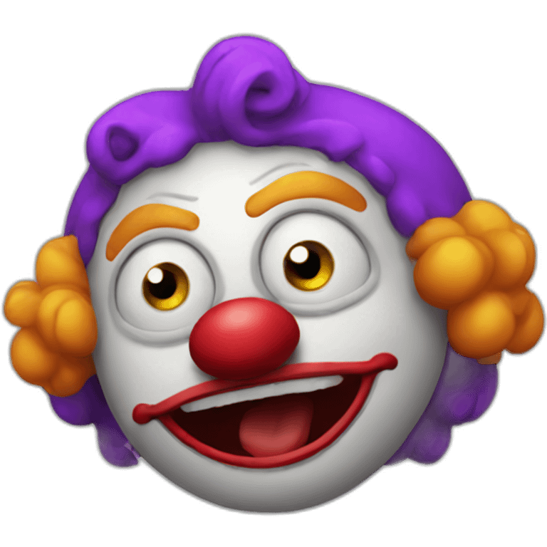 Clown drunk emoji