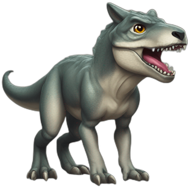 T-rex Wolf Hybrid emoji