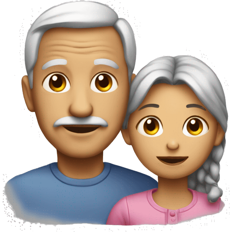 Old Parents and a girl  emoji