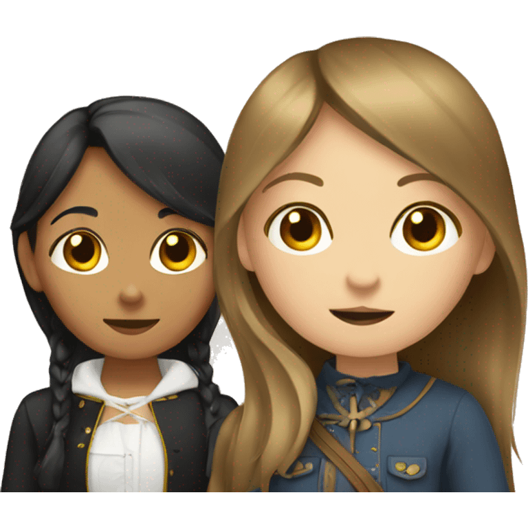 german girl and filipino girl emoji